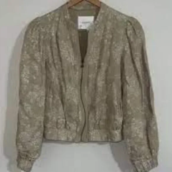 Brand New by Anthropologie Floral Jacquard Bomber Jacket - Picture 6 of 10